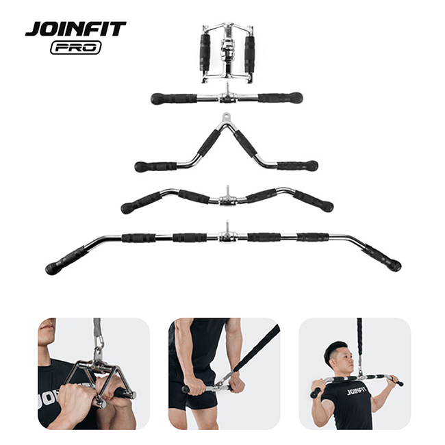 JOINFIT龙门架把手健身配件高位下拉杆拉背大小飞鸟划船力量训练辅助握把